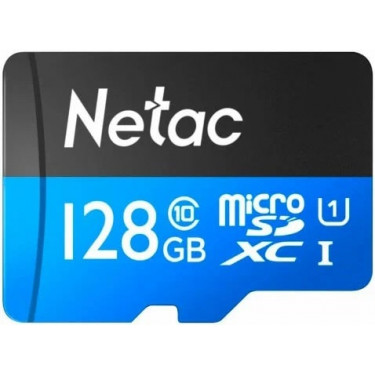 Карта пам'яті microSD 128GB C10 UHS-I R80MB/s + SD Netac (NT02P500STN-128G-R)