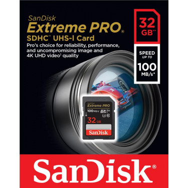 Карта пам'яті SD 32GB C10 UHS-I U3 SanDisk (SDSDXXO-032G-GN4IN)