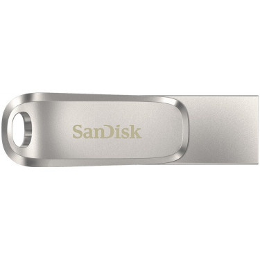 Накопичувач USB 3.1 Type-A + Type-C 64GB Dual Drive Luxe сріблястий SanDisk (SDDDC4-064G-G46)