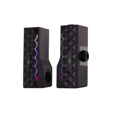 Система акустична PCS232 RGB, Soundbar, 2.0, USB, чорна 2E (2E-PCS232BK)