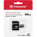 Карта пам'яті 64GB microSD C10 UHS-I U3 A2 Transcend (TS64GUSD340S) Фото 1