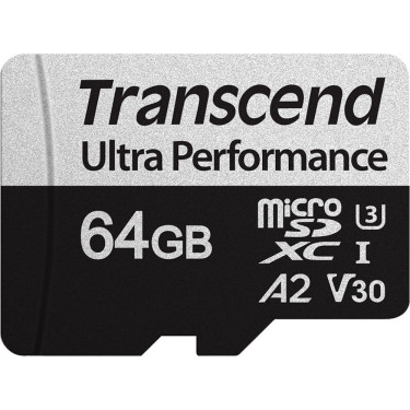 Карта пам'яті 64GB microSD C10 UHS-I U3 A2 Transcend (TS64GUSD340S)