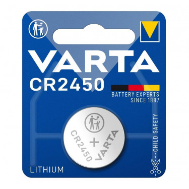 Батарейка CR2450 літієва блістер, 1 шт,  Varta (06450101401)