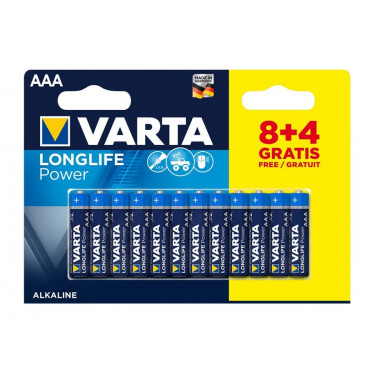 Батарейка AAA лужна блістер, 12 шт, Longlife Power Varta (04903121472)