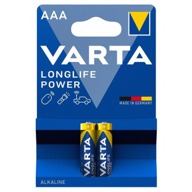 Батарейка AAA лужна блістер, 2 шт, Longlife Power Varta (04903121412)