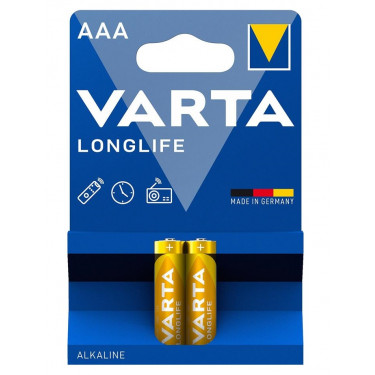 Батарейка AAA лужна блістер, 2 шт, Longlife Varta (04103101412)