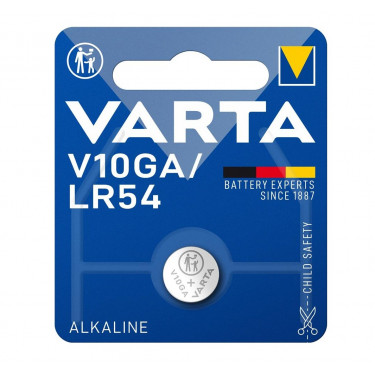 Батарейка V10 GA (LR54) лужна блістер, 1 шт,  Varta (04274101401)