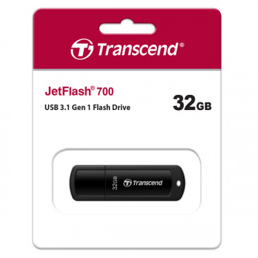 Накопичувач USB 3.1 Type-A 32GB JetFlash 700 чорний Transcend (TS32GJF700)