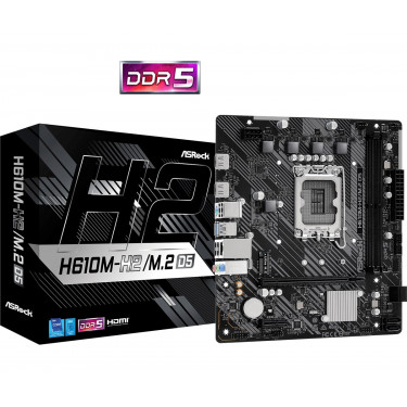 Материнська плата H610M-H2/M.2 D5 s1700 H610 2xDDR5 M.2 HDMI mATX ASRock (H610M-H2/M.2_D5)