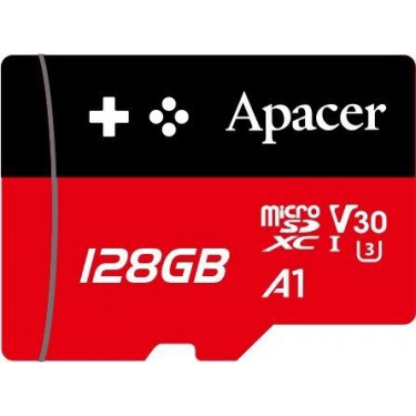 Карта пам'яті 128GB microSD C10 UHS-I U3 A1 Apacer (AP128GMCSX10U7-RAGC)