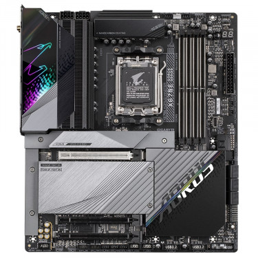 Материнська плата X670E AORUS MASTER sAM5 X670 4xDDR5 M.2 HDMI DP Wi-Fi BT mATX Gigabyte (X670E_AORUS_MASTER)