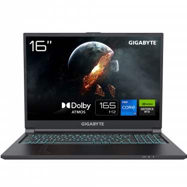 Ноутбук G6 16.0 FHD+ 165Hz, Intel i7-13620H, 16GB, F1TB, NVD4060-8, DOS, чорний Gigabyte (G6_KF-H3KZ854KD)