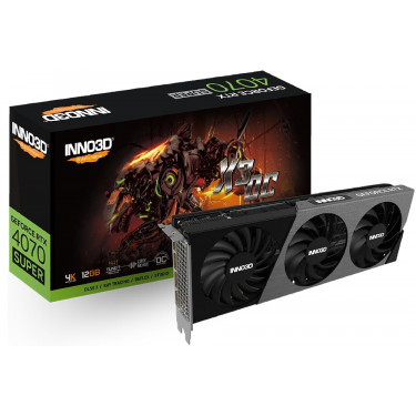 Відеокарта GeForce RTX 4070 Super 12GB, GDDR6X INNO3D (N407S3-126XX-186162L)