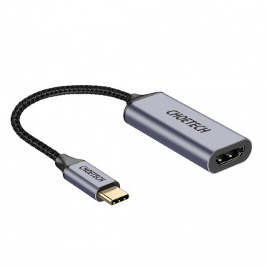 Адаптер (adapter) Type-C к HDMI коаксіальний, чорний Choetech (HUB-H10)