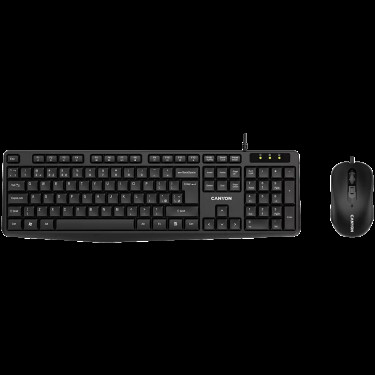 Набір клавіатура та миша класичний чорний Canyon (CNE-CSET1)