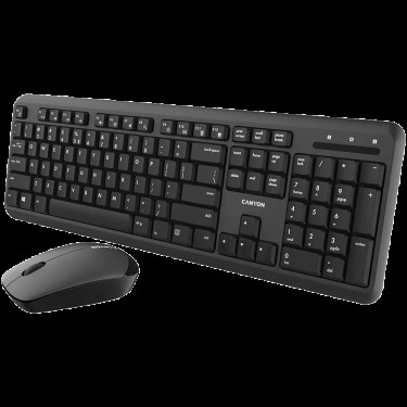 Набір клавіатура та миша бездротовий чорний Canyon (CNS-HSETW02)