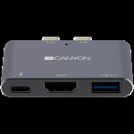 Хаб 3-в-1 мультипорт Thunderbolt 3 DS-1  Canyon (CNS-TDS01DG)