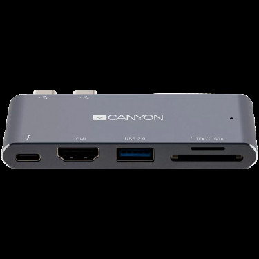 Хаб 5-в-1 мультипорт Thunderbolt 3 DS-5  Canyon (CNS-TDS05DG)