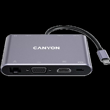 Хаб 8-в-1 мультипорт USB Type-C DS-14  Canyon (CNS-TDS14)