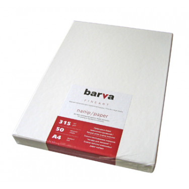 Папір натурально-білий сильнотекстурований 315 г/м2, А4, 50 арк Fine Art Barva (IP-ZC315-100)