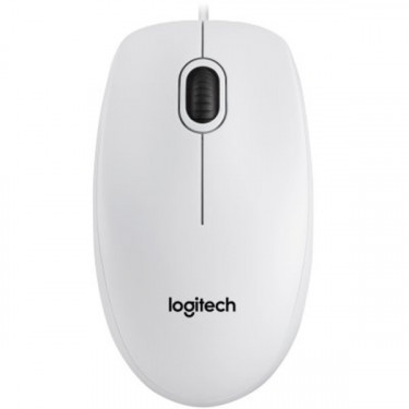 Миша USB B100 Optical, біла Logitech (910-003360)