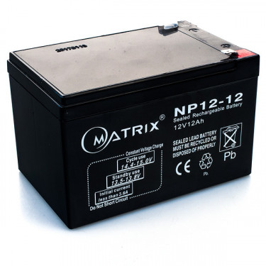 Акумулятор для ДБЖ 12V, 12Ah Matrix (NP12-12)