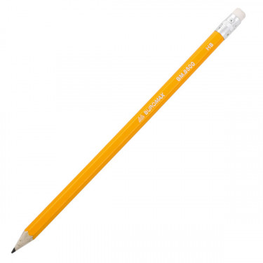 Олівець графітовий HB, з ластиком, жовтий Classic Buromax (BM.8500)