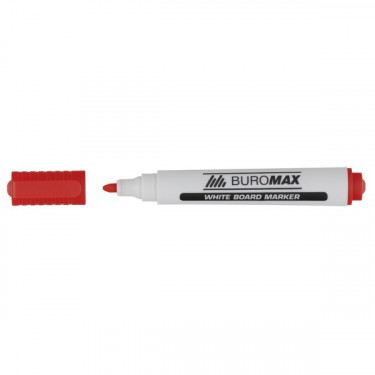 Маркер для магнітних сухостираємих дощок 2-4 мм, червоний Buromax (BM.8800-05)