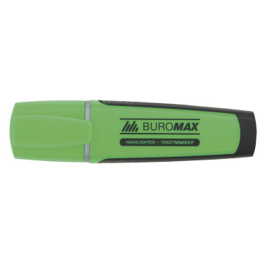 Текст-маркер флуоресцентний з резиновими вставками, зелений Buromax (BM.8900-04)
