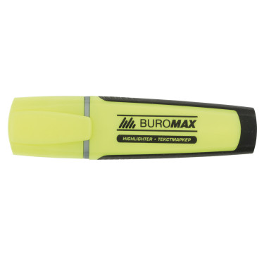 Текст-маркер, флуоресцентний, з резиновими вставками, жовтий Buromax (BM.8900-08)