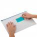 Тека-конверт на блискавці А4, глянцева, прозора, синя Buromax (BM.3946-02) Фото 1