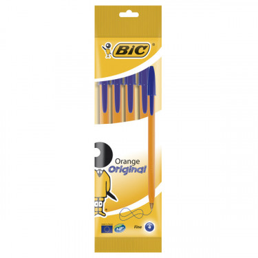 Набір масляних ручок 4 шт, 0,36 мм, сині Orange BIC (3086121601217)