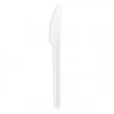 Ножі білі, 15,5 см, полістерол, 100 шт Юніта (10532)