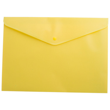 Тека-конверт А4 на кнопці Buromax матова напівпрозора Жовта (BM.3925-08)