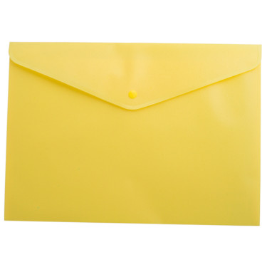 Тека-конверт А5 на кнопці Buromax матова напівпрозора Жовта (BM.3935-08)