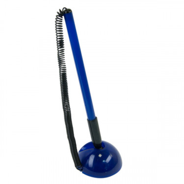 Ручка кулькова на підставці 0.7 мм, синя Blue DeskPen L2U Buromax (BM.8141-01)