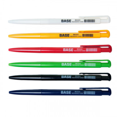 Ручка кулькова автоматична 0.7 мм, синя асорті Base Buromax (BM.8205-01)