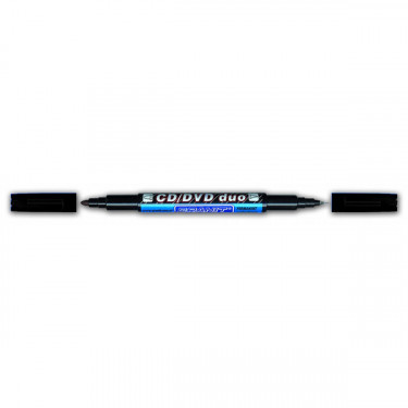 Маркер водостійкий, 0.7 мм/1.5-2.5 мм, чорний DUO CD-DVD Granit (gr.M830.Black)