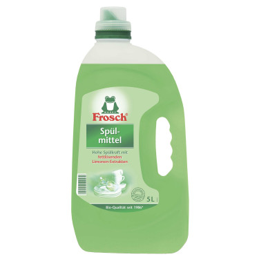 Очищуючий бальзам для посуду Frosch Зелений лимон 5 л (4001499115585)