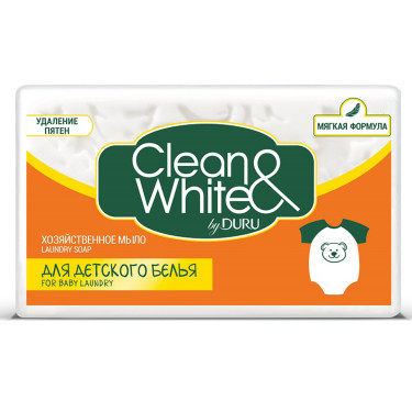 Мило господарське Duru Clean White для прання дитячих речей 125 г (8690506474928)