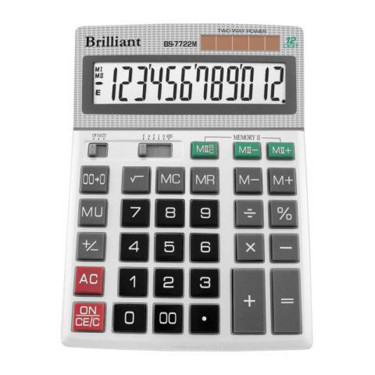 Калькулятор BS-7722M 12 розрядів Brilliant (BS-7722M)