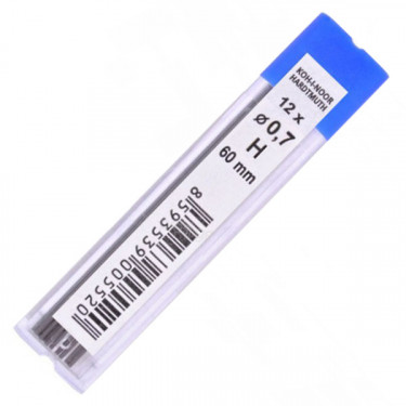 Стрижні для механічних олівців Н, 0.7 мм, 12 шт Koh-i-Noor (4162/H)