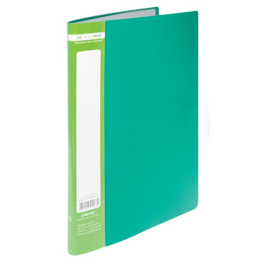 Папка пластикова, A4, з 10 файлами, зелена Jobmax Buromax (BM.3600-04)