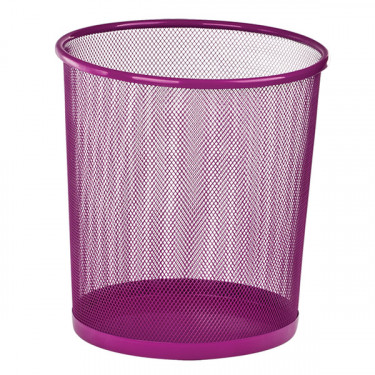 Металевий кошик для паперів круглий, 10 л, рожевий ZiBi (ZB.3126-10)
