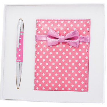 Набір подарунковий ручка кулькова та дзеркало, рожевий Monro Langres (LS.122036-10)