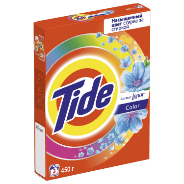 Порошок для прання 450 г, автомат, Color Lenor Touch of Scent Tide (5413149871311)