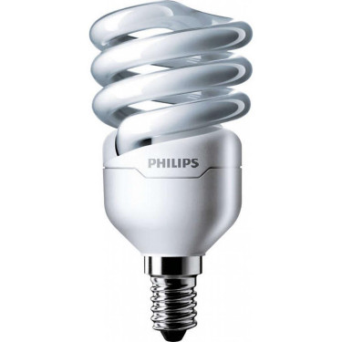 Лампа енергозберігаюча E14, 12W, 220-240V, WW 1CT/12 TornadoT2 8y Philips (929689381502)