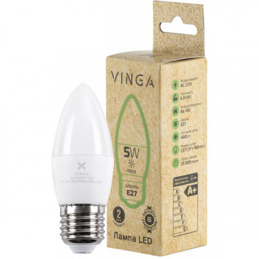 Лампа світодіодна Vinga (VL-C37E27-54L)