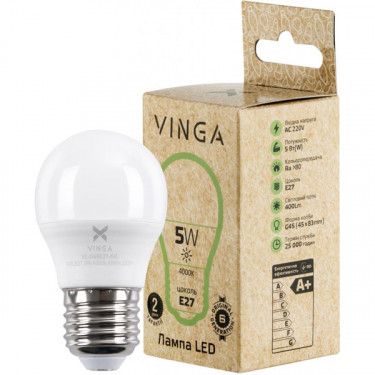 Лампа світодіодна Vinga (VL-G45E27-54L)