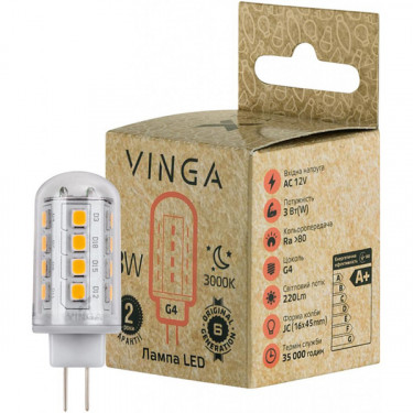 Лампа світодіодна Vinga (VL-JCG4-33L-12)